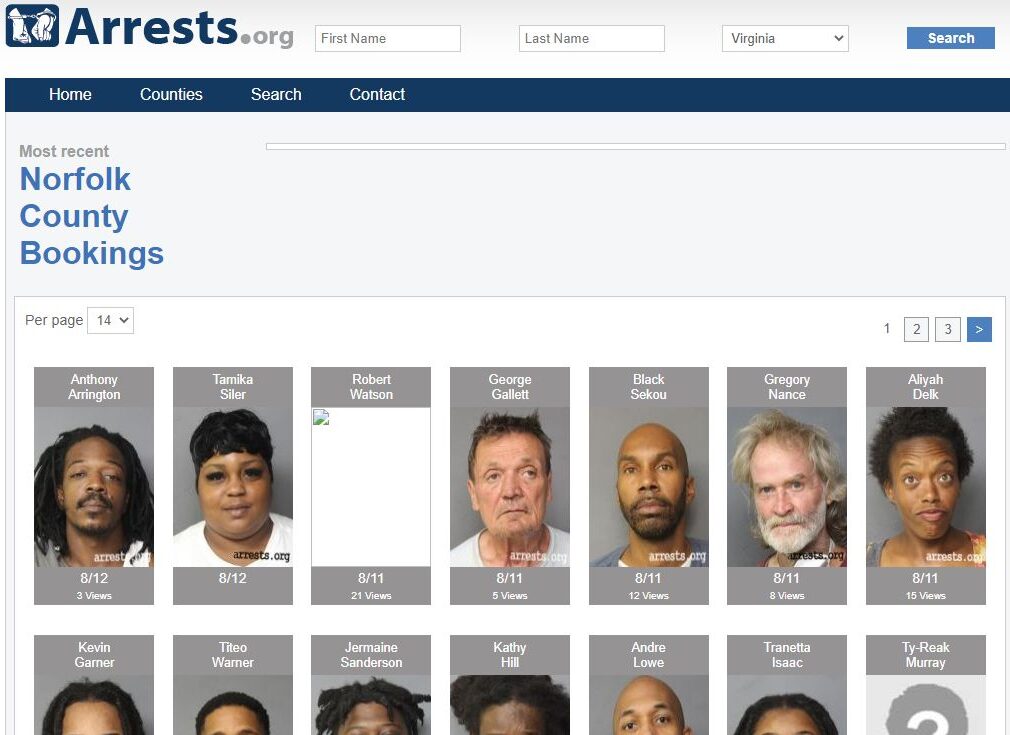arrests.org norfolk