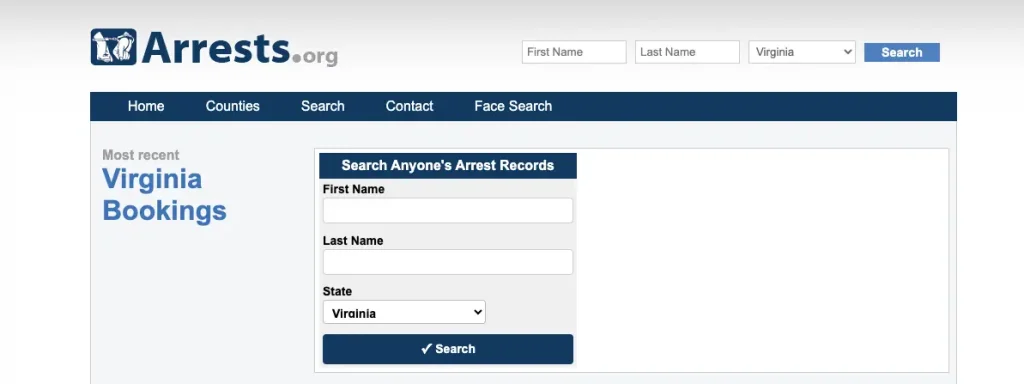 arrests.org virginia